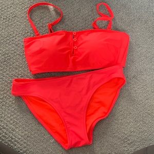 Coral/ red aerie bikini